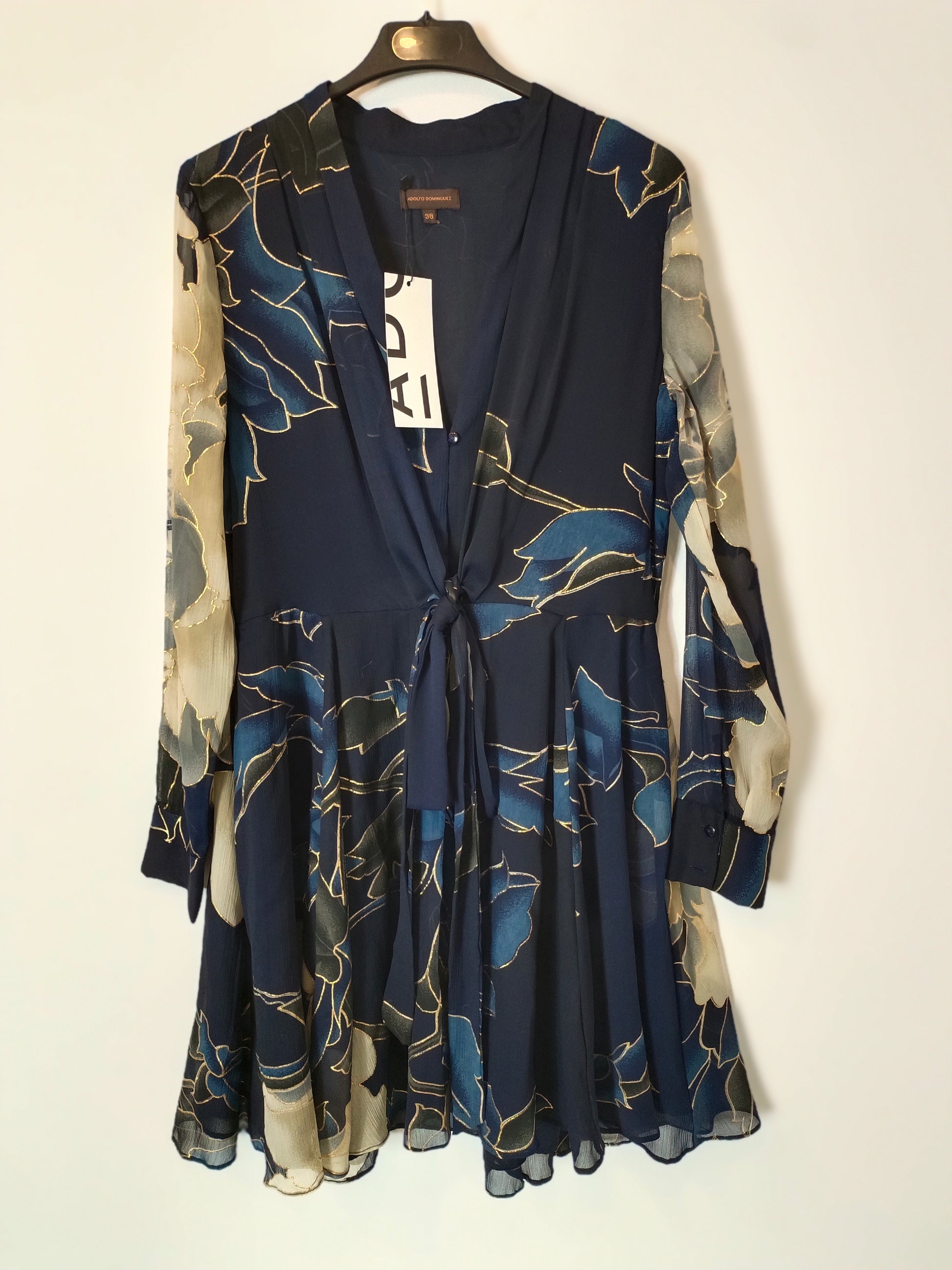 ADOLFO DOMINGUEZ. Blue flower dress Tm Hibuy market ADOLFO DOMINGUEZ. Blue flower dress Tm Hibuy market