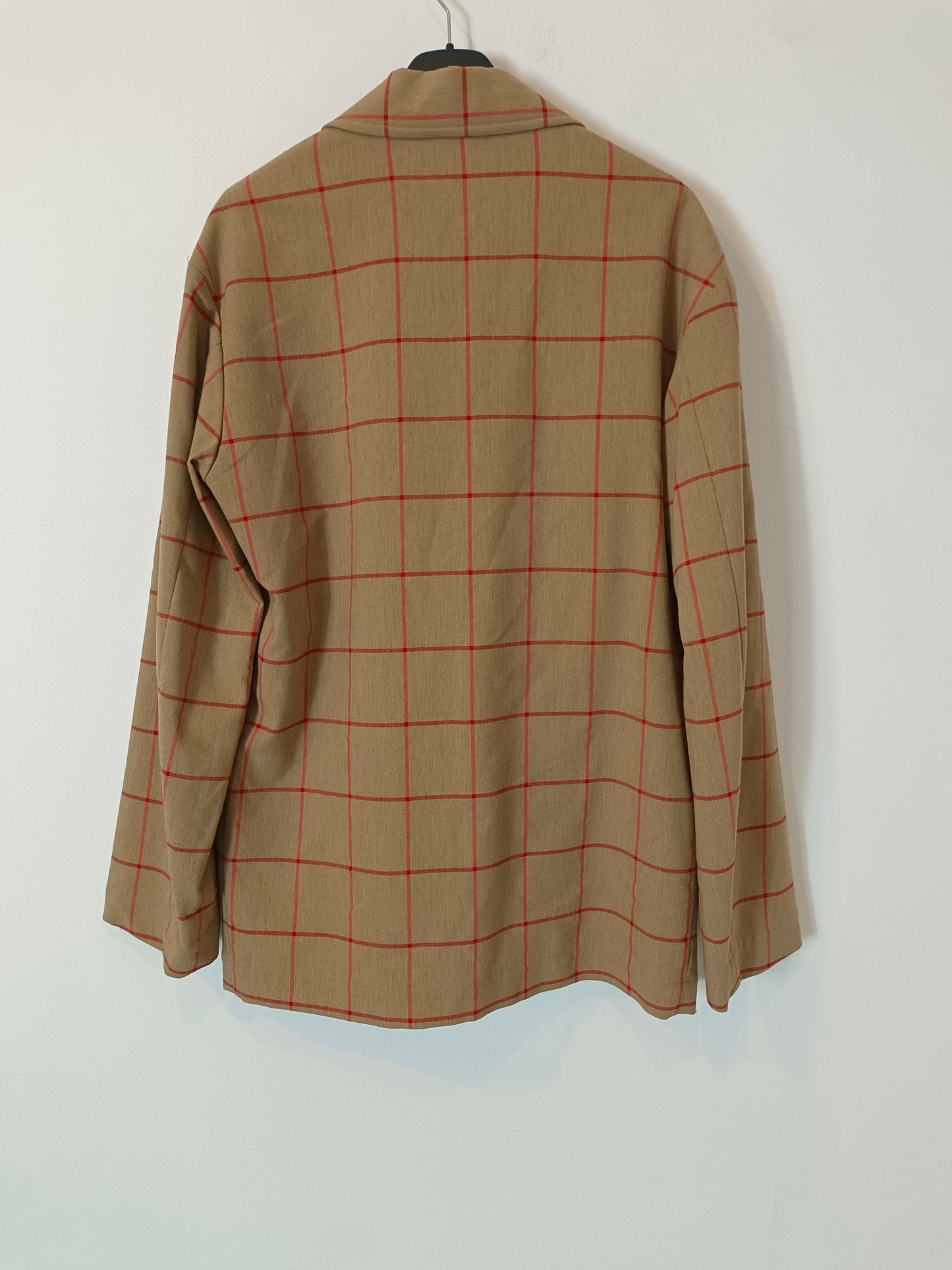 BIMBA Y LOLA. Blazer camel cuadros T.38