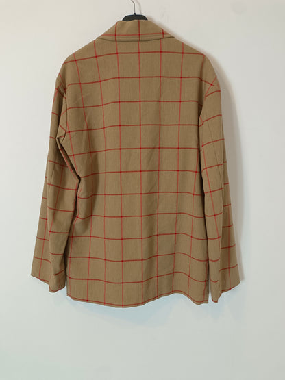 BIMBA Y LOLA. Blazer camel cuadros T.38