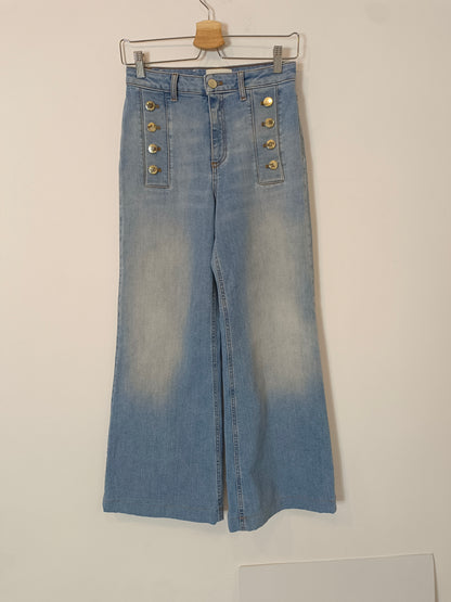 VICOLO. Pantalón denim botones T.xs