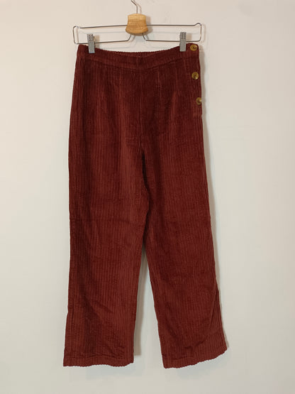 LOUISE MISHA. Pantalón pana teja T.36