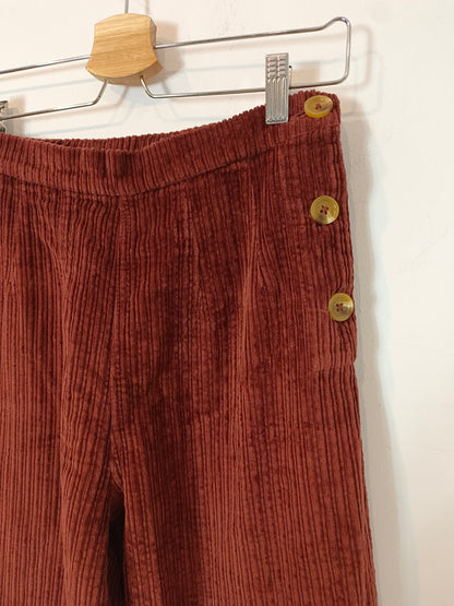 LOUISE MISHA. Pantalón pana teja T.36