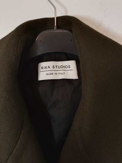 RIKA STUDIOS. Green wool coat Yours