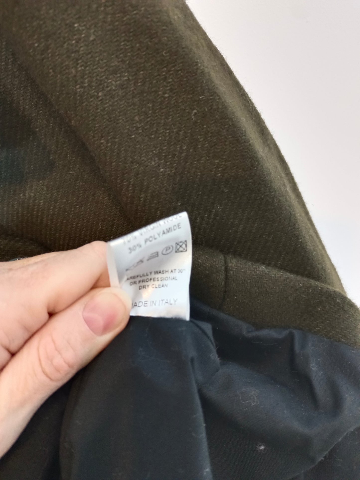 RIKA STUDIOS. Green wool coat Yours