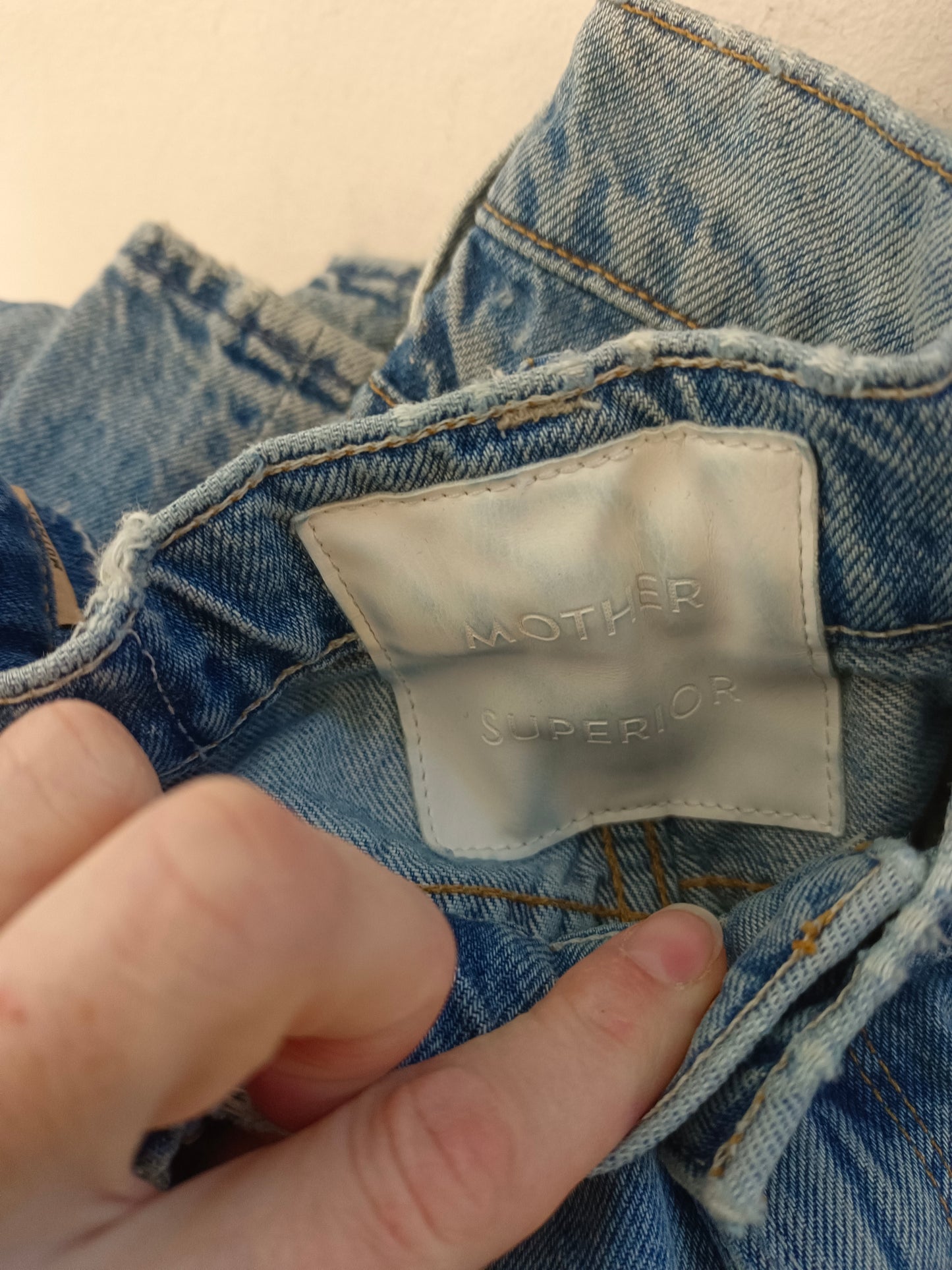 MOTHER. Wide leg worn effect denim T.25(36)