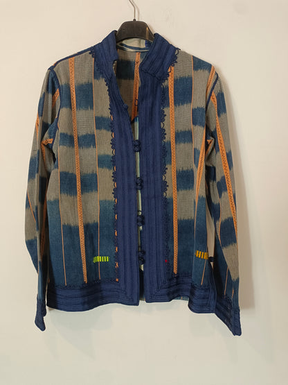 OTHERS. Blue textured jacket YOUR(S)