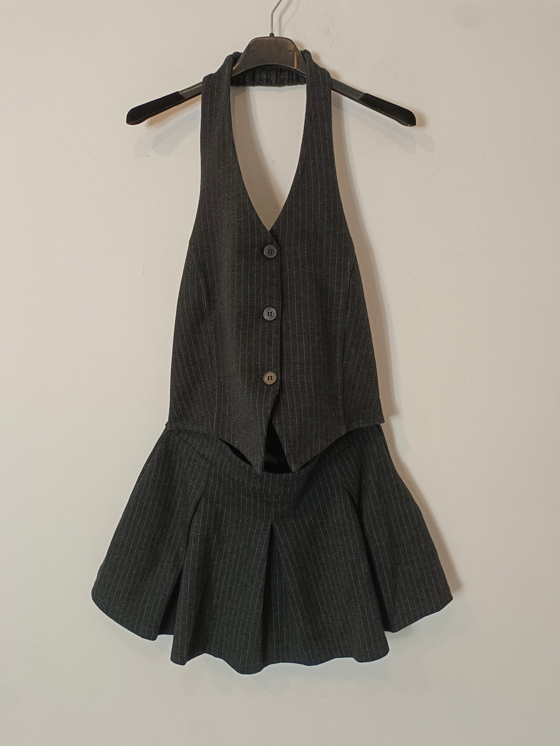 zara grey pinstripe dress Zara Womens Shift Dress S Gray Pinstriped Dolman Sleeve Above Knee Professional