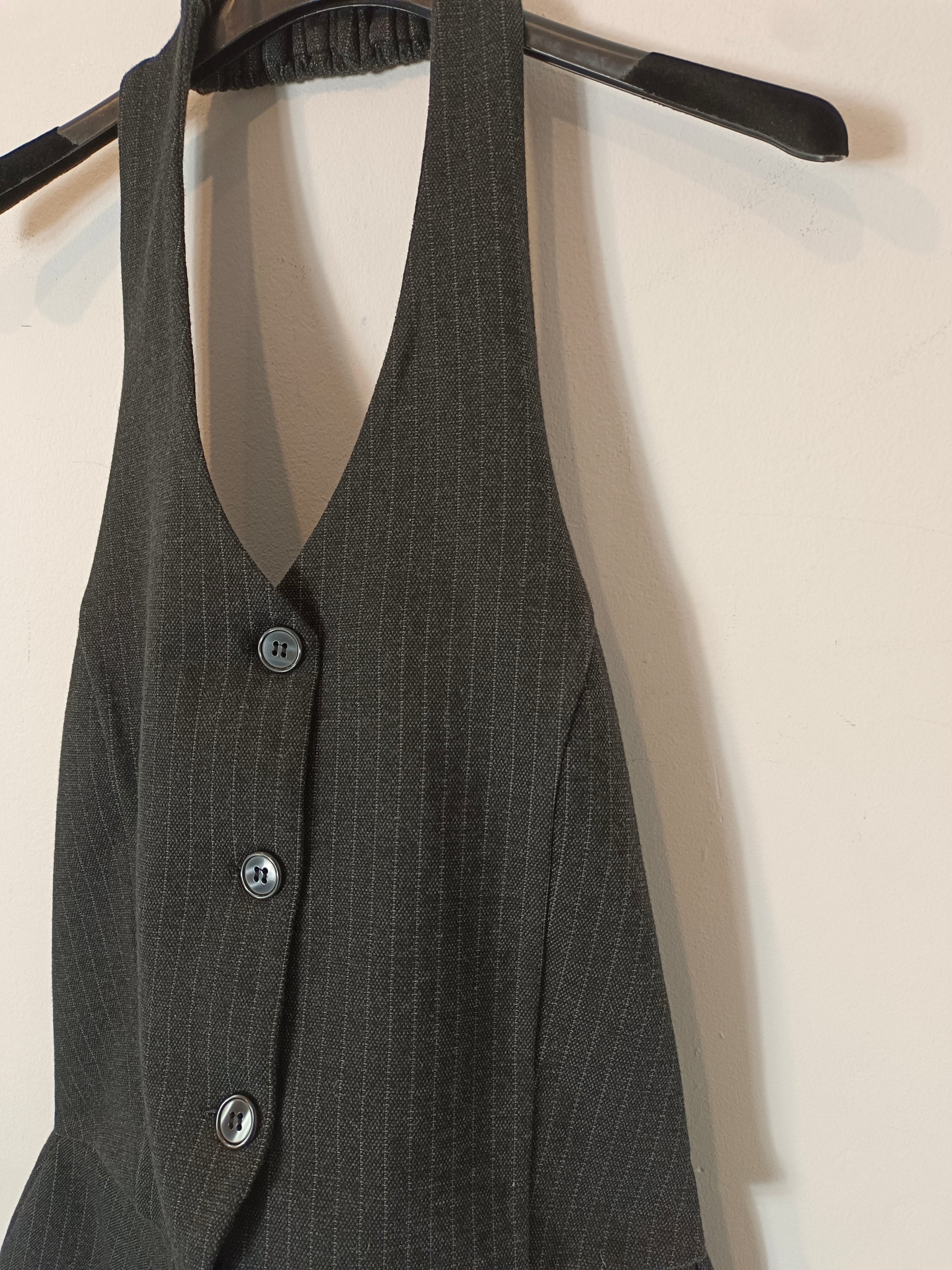 zara grey pinstripe dress Zara Viral Grey Pinstripe Dress