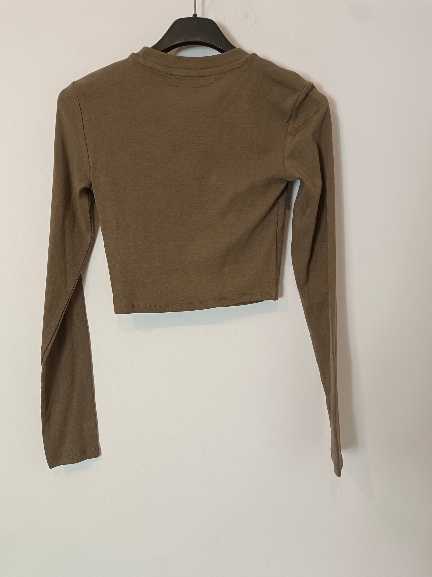 ZARA. Top marrón elástico. T S