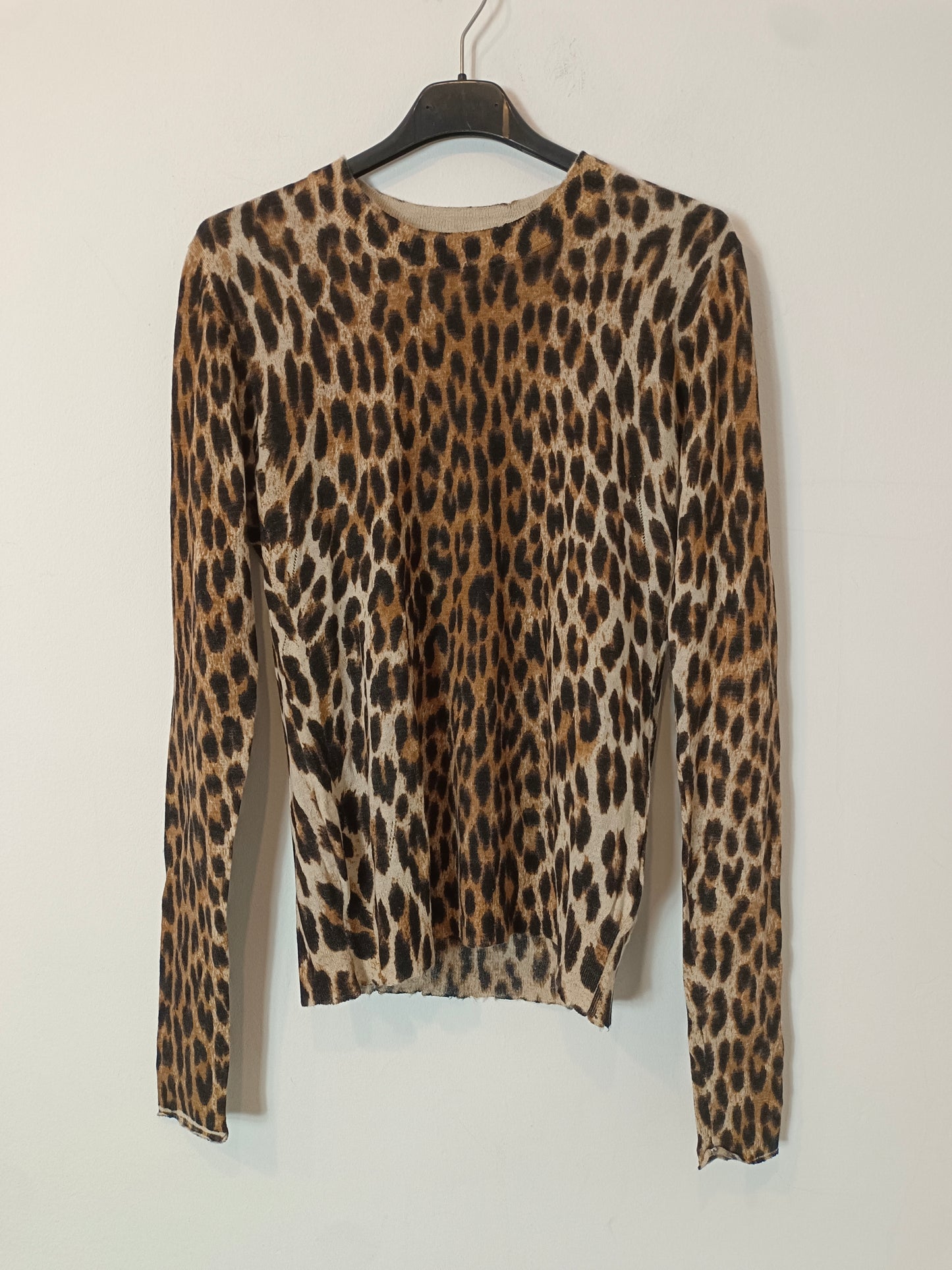 ZADIG&amp;VOLTAIRE. Animal print round neck sweater. T.S.