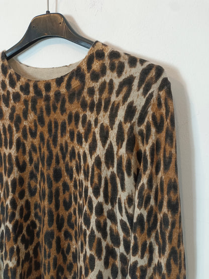 ZADIG&amp;VOLTAIRE. Animal print round neck sweater. T.S.