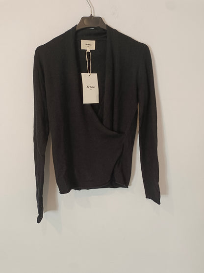 ARTLOVE. Jersey negro cruzado  T.xs