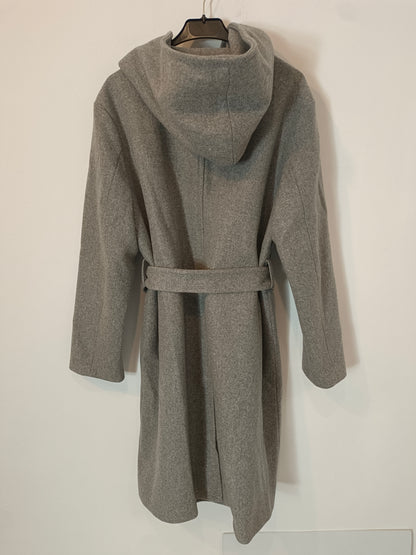 FORMULA JÓVEN. Abrigo gris paño cinturón  T.xl