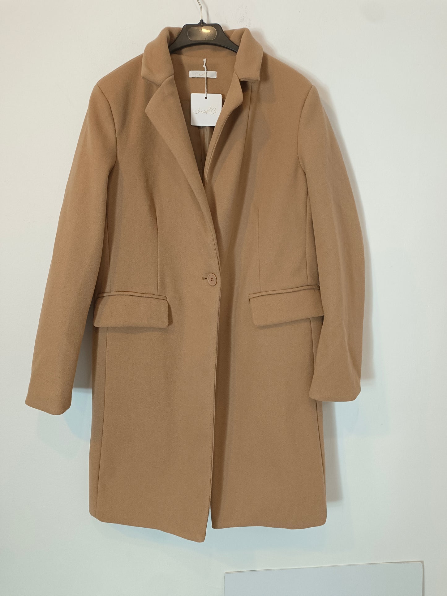 CARLOTA&CO. Abrigo paño camel T. l