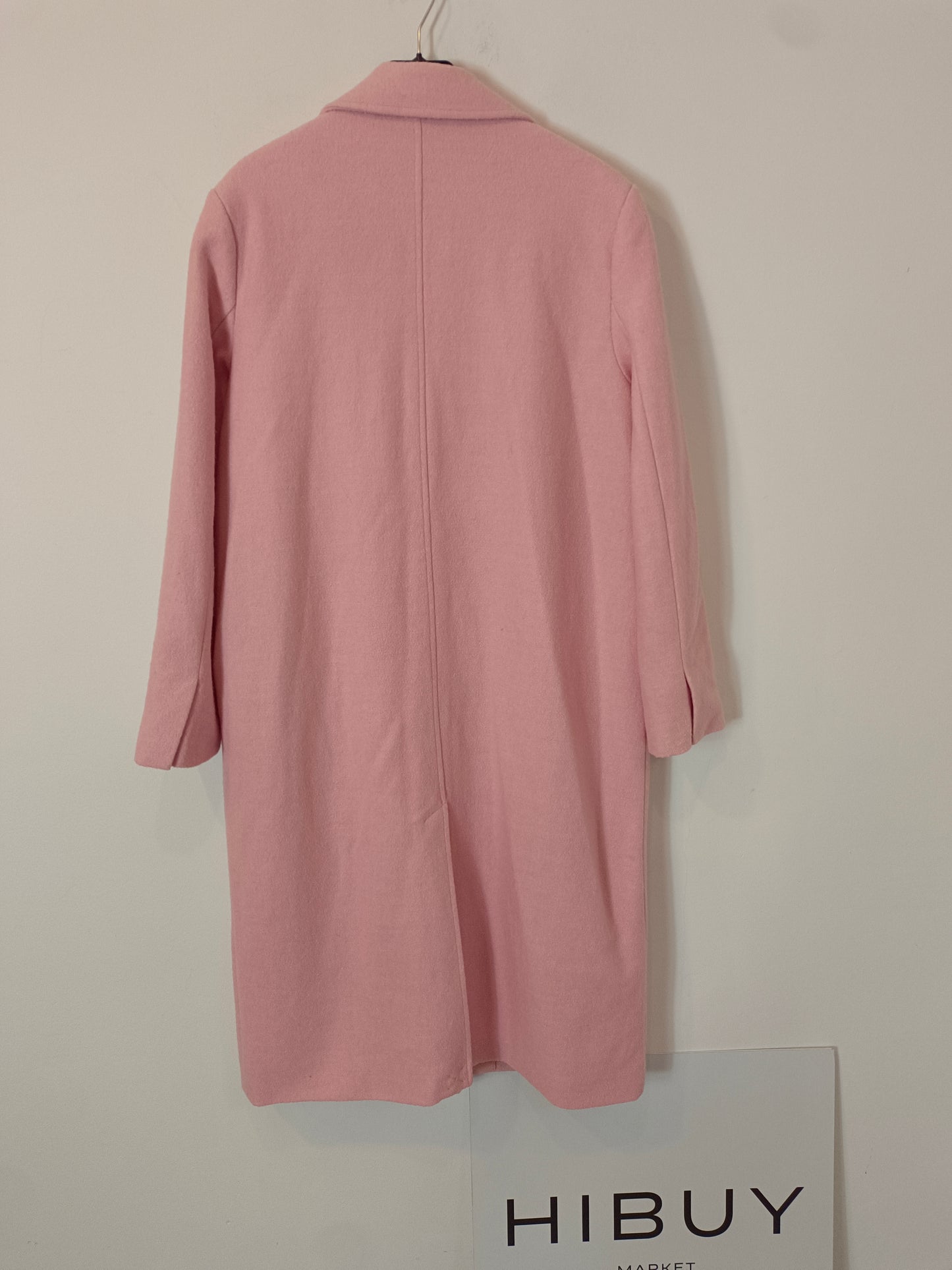 AMISÚ. Abrigo paño rosa T.40