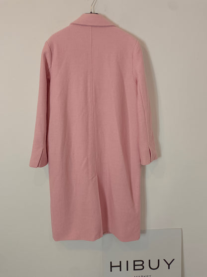 AMISÚ. Abrigo paño rosa T.40