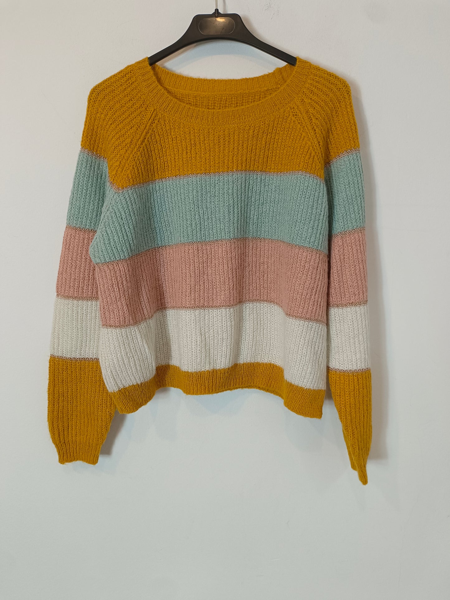 ONLY. Jersey rayas detalle hilos T.m