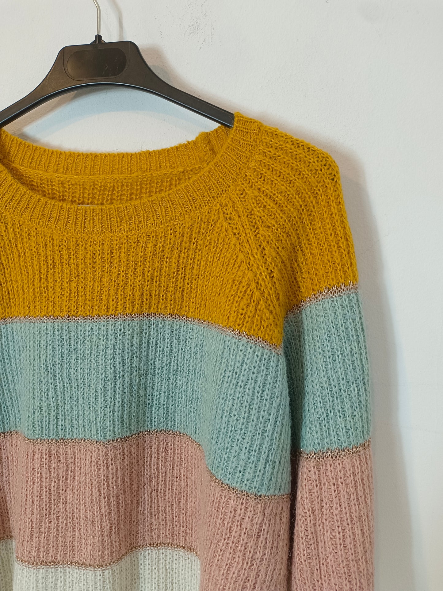 ONLY. Jersey rayas detalle hilos T.m