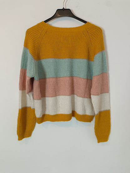 ONLY. Jersey rayas detalle hilos T.m