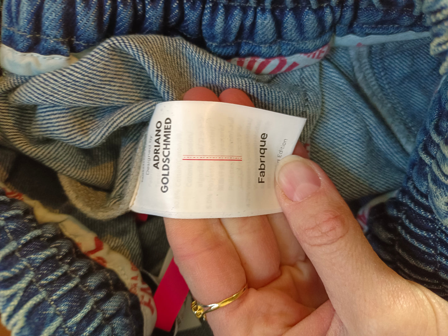 FABRIQUE.  Pantalón vaquero detalles plateados T.s