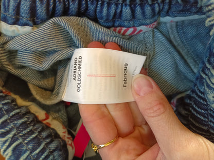 FABRIQUE.  Pantalón vaquero detalles plateados T.s