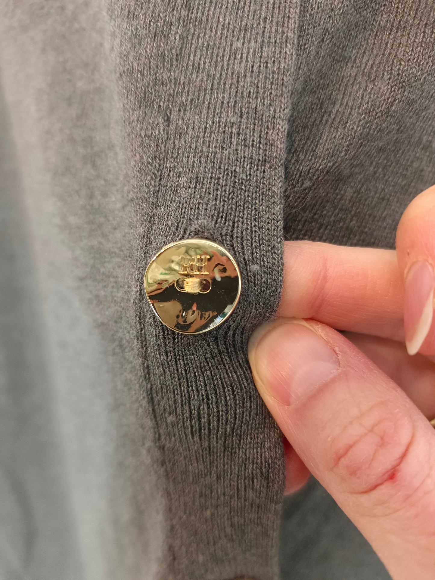 PEDRO DEL HIERRO. Gray lace cardigan YOUR(S)