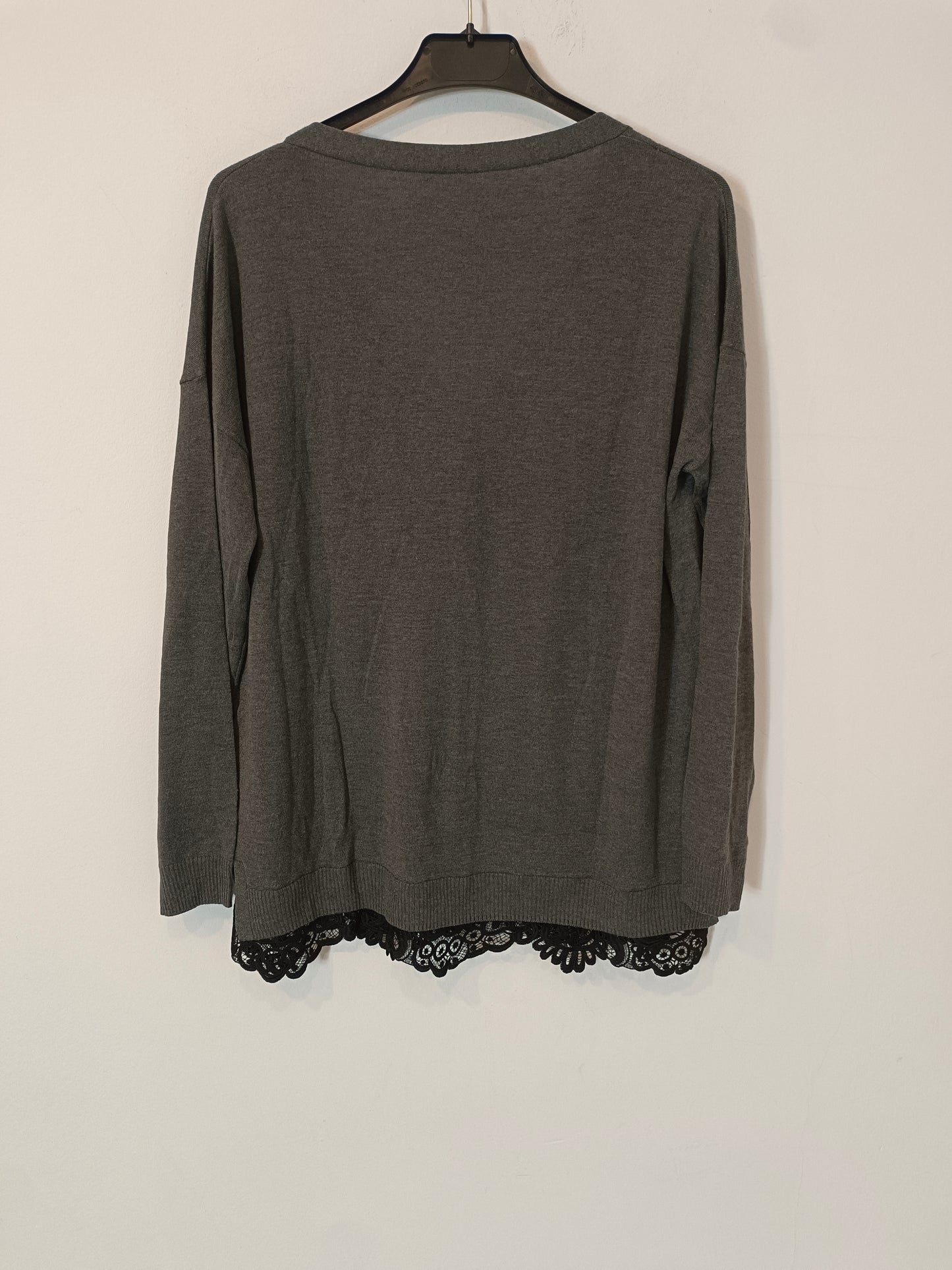 PEDRO DEL HIERRO. Gray lace cardigan YOUR(S)
