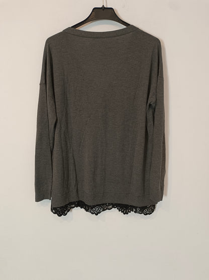 PEDRO DEL HIERRO. Gray lace cardigan YOUR(S)
