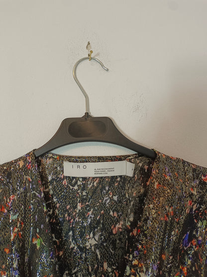 IRO. Flowy metallic thread blouse size 36