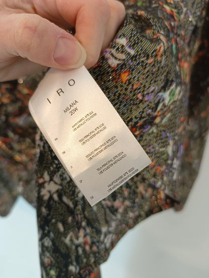 IRO. Flowy metallic thread blouse size 36