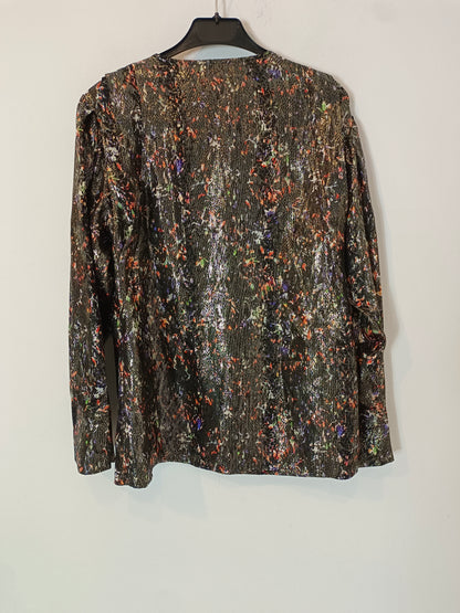 IRO. Flowy metallic thread blouse size 36
