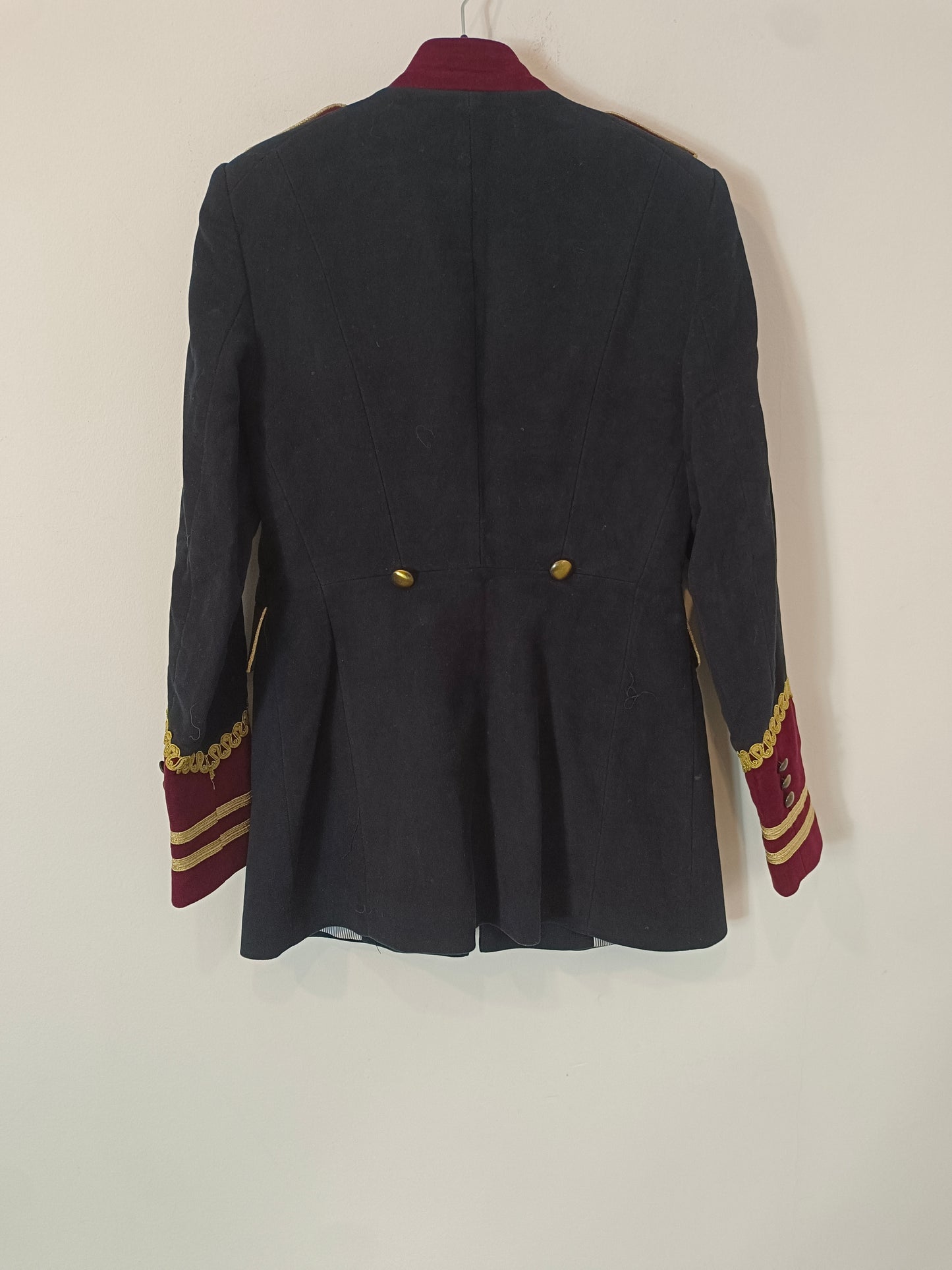 ZARA. Blue coat with gold details Ts