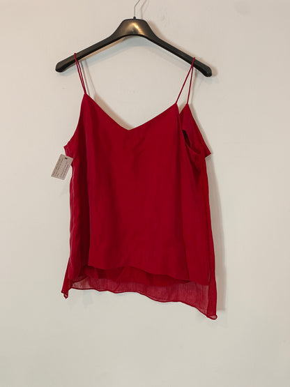 INTROPIA. Red double-textured top, size 36