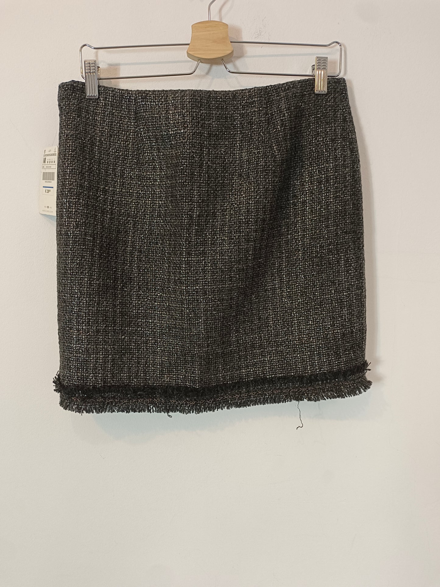 ZARA. Tweed skirt in grey tones Tm