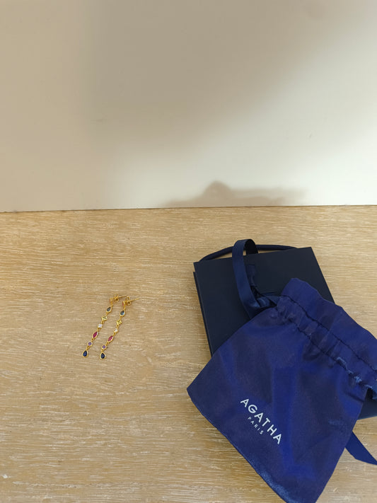 AGATHA. Pendientes largos colores