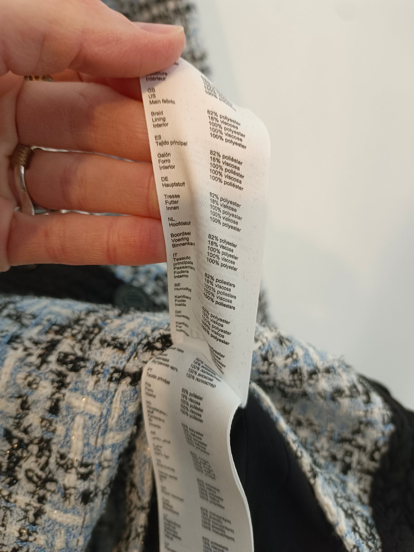 MAJE. Short buttoned tweed dress, size 36