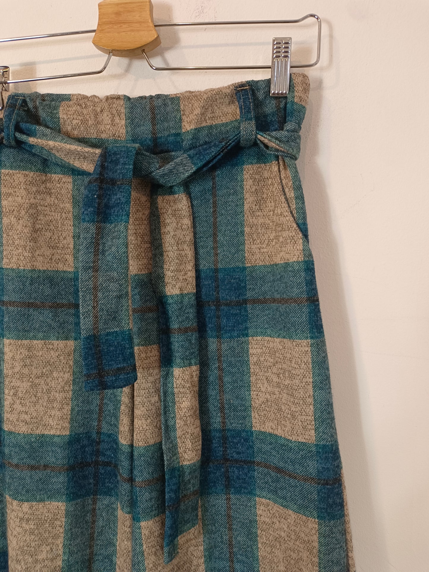 OTRAS. Pantalón cuadros azul y beige Tu(s)