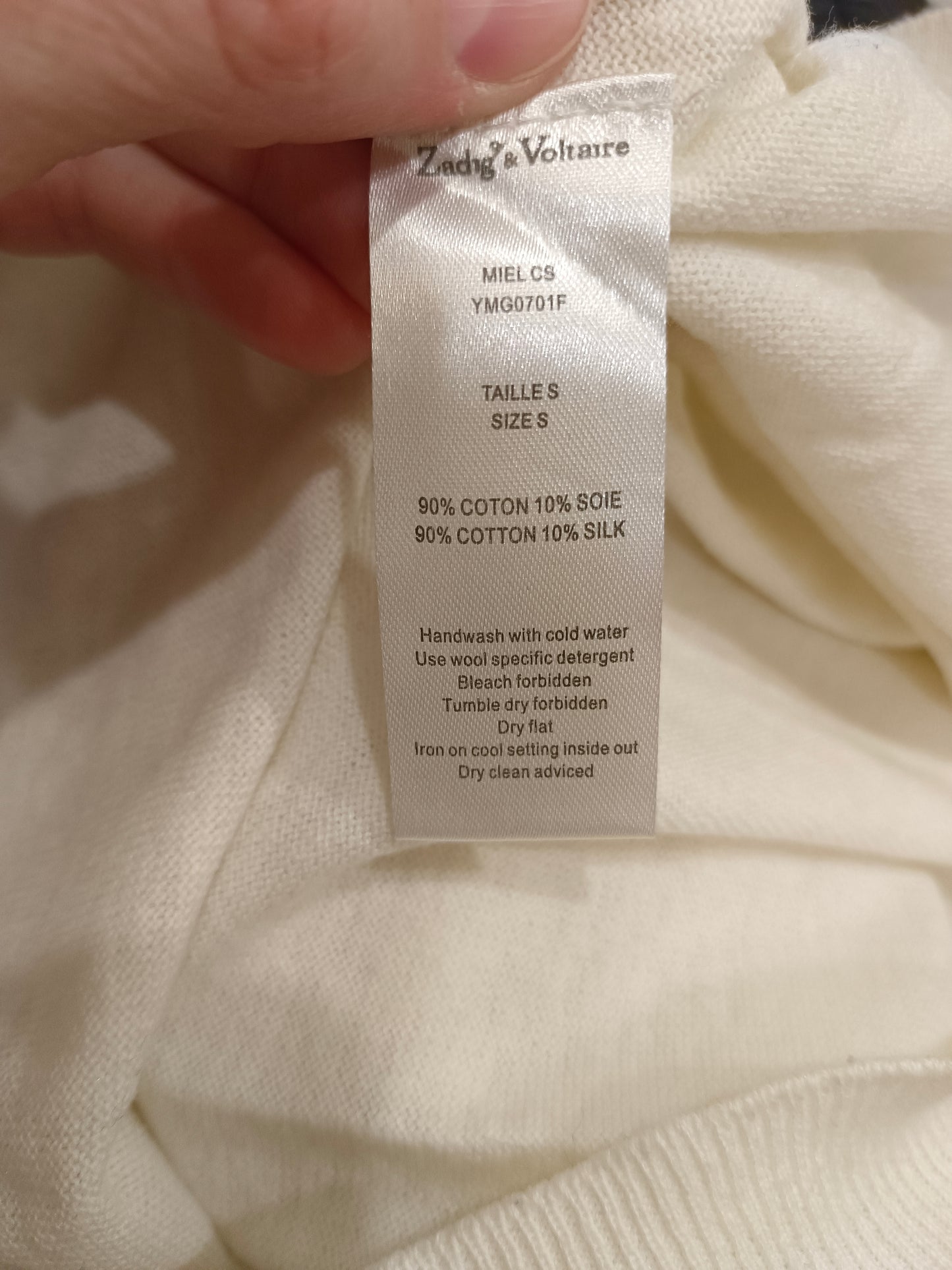 ZADIG& VOLTAIRE.   Chaleco beige rotos  T.s