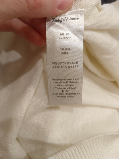 ZADIG& VOLTAIRE.   Chaleco beige rotos  T.s