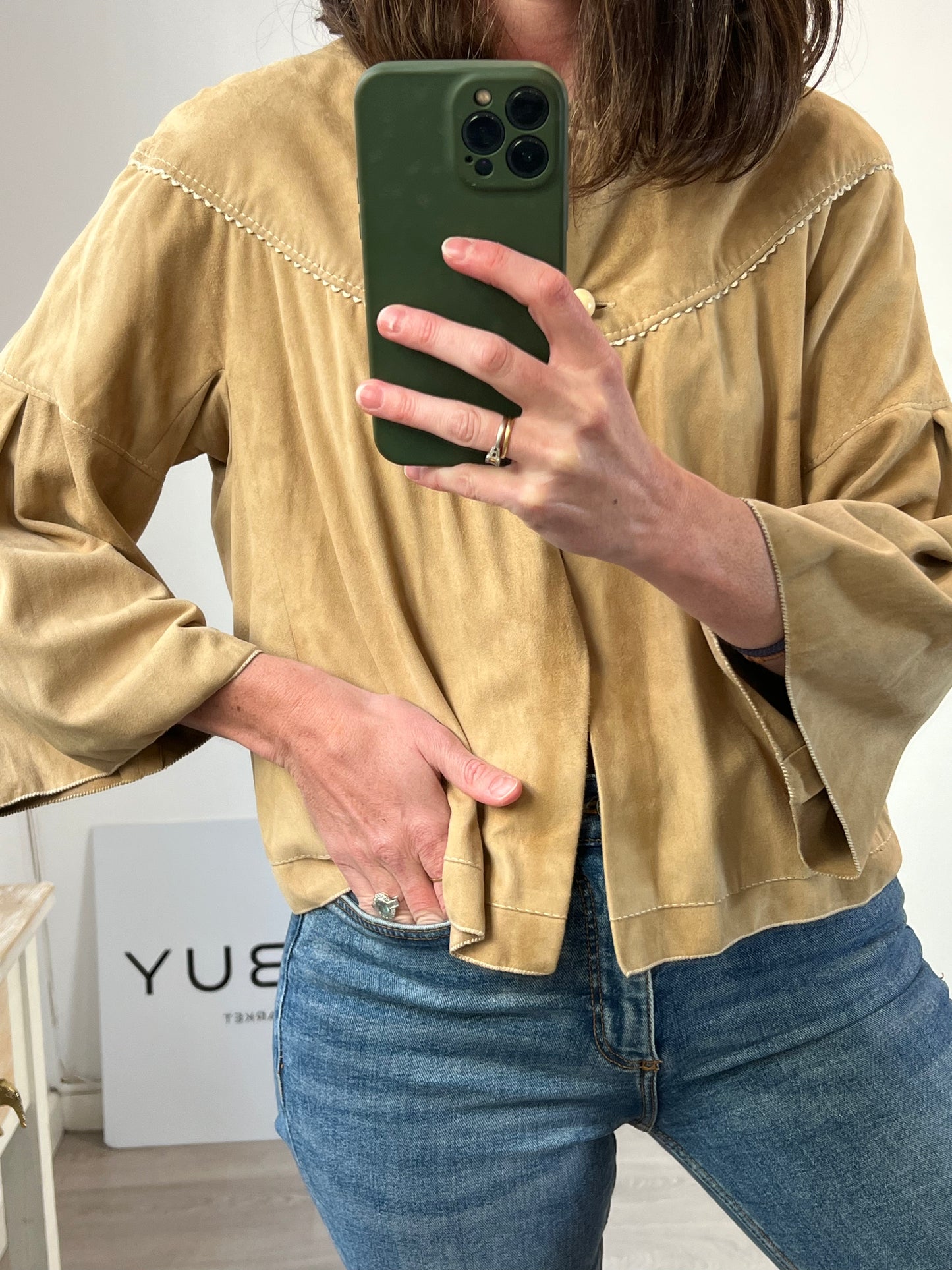 OTRAS. Chaqueta beige botones. T S