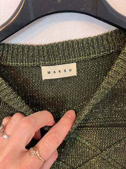 MAKSU. Jersey verde hilos T.m/l