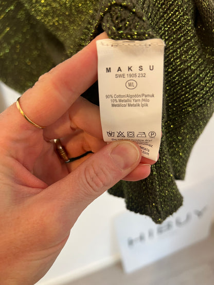 MAKSU. Jersey verde hilos T.m/l