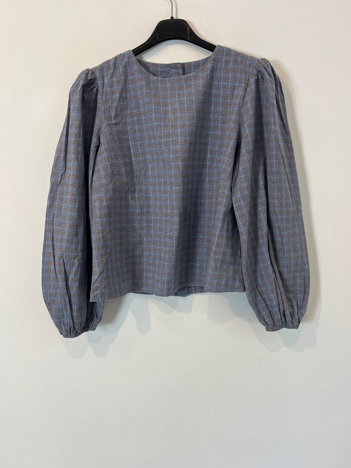 CLOTILDE SENILLOSA. Blue checked blouse TM