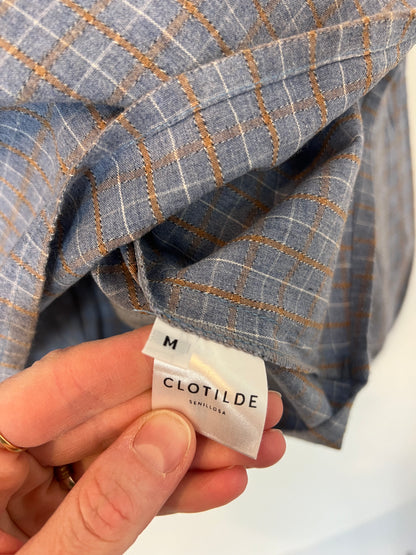 CLOTILDE SENILLOSA. Blue checked blouse TM