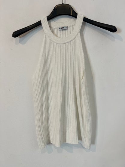 NOON. White ribbed top T.xxs