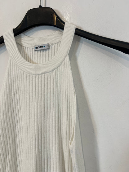 NOON. White ribbed top T.xxs