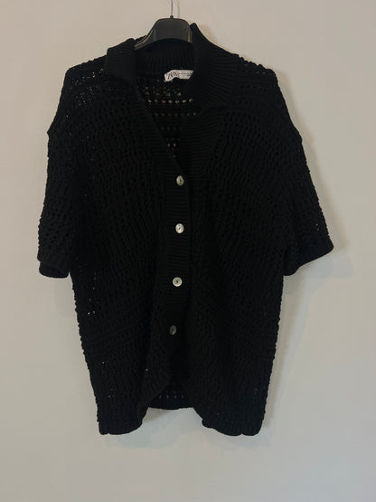 ZARA. Total look negro croché T.s/m