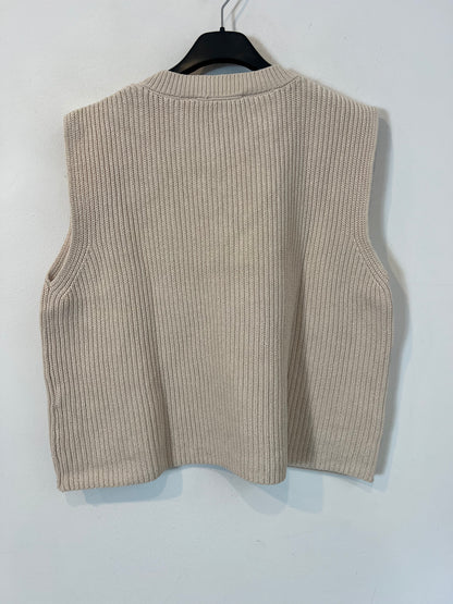 ZARA. Beige knit top Tm