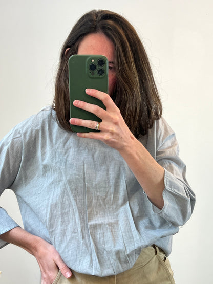 COS. Heathered grey asymmetrical blouse. Size 36