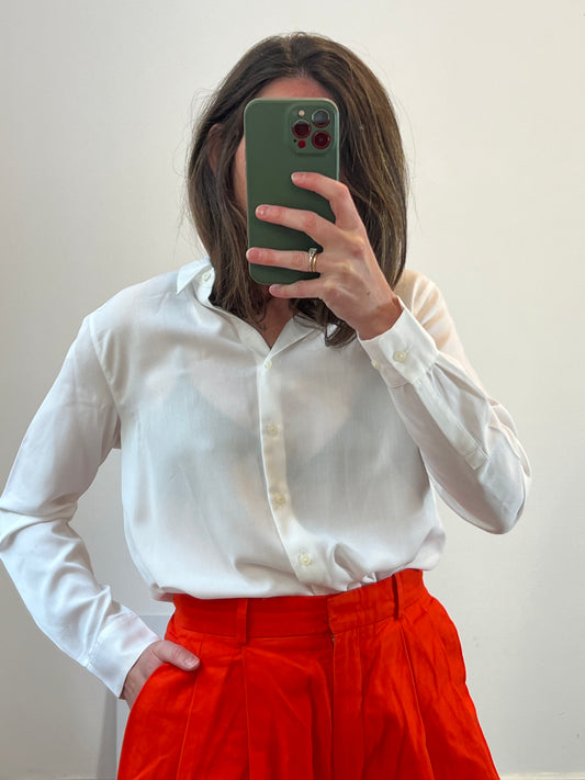 UNIQLO. Camisa blanca fluida. T XS